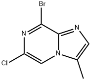 8-溴-6-氯-3-甲基咪唑并[1,2-A]吡嗪 结构式