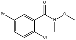 N-Methoxy-N-Methyl 5-broMo-2-chlorobenzaMide 结构式