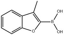 (3-甲基苯并呋喃-2-基)硼酸  结构式