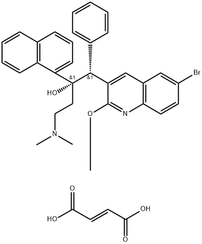贝达喹啉富马酸盐 结构式
