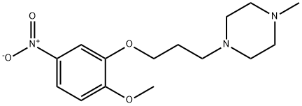 1-[3-(2-甲氧基-5-硝基苯氧基)丙基]-4-甲基哌嗪 结构式