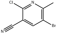 5-溴-2-氯-6-甲基-3-吡啶甲腈 结构式