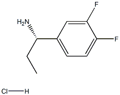 (S)-1-(3,4-二氟苯基)丙-1-胺 结构式