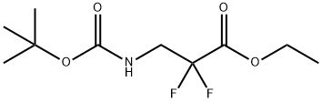 2,2-二氟-3-(BOC-氨基)丙酸乙酯 结构式