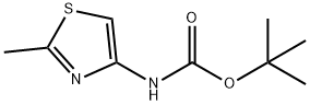 (2-甲基噻唑-4-基)氨基甲酸叔丁酯 结构式