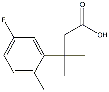 3-(5-氟-2-甲基苯基)-3-甲基丁酸 结构式