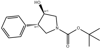 (3R,4S)-tert-Butyl 3-(bis(4-Methoxyphenyl)(phenyl)Methoxy)-4-((Methylsulfonyl)oxy)pyrrolidine-1-carboxylate 结构式