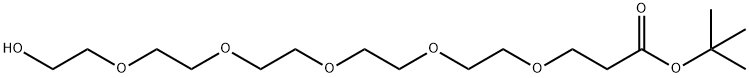 1-羟基-3,6,9,12,15-五氧杂十八烷-18-羧酸叔丁酯 结构式