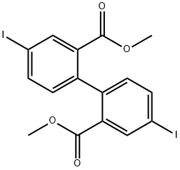 4,4'-二碘[1,1'-联苯] -2,2'-二羧酸二甲酯 结构式