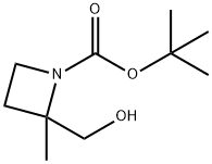 1-BOC-2-甲基氮杂环丁烷-2-甲醇 结构式