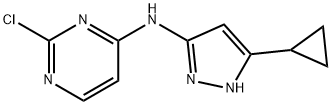 2-氯-N-(5-环丙基-1H-吡唑)嘧啶-4-胺 结构式