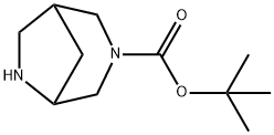 TERT-BUTYL 3,6-DIAZABICYCLO[3.2.1]OCTANE-3-CARBOXYLATE 结构式