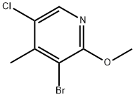 3-溴-5-氯-2-甲氧基-4-甲基吡啶 结构式