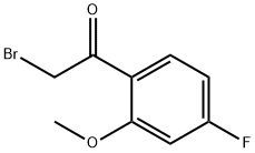 ETHANONE, 2-BROMO-1-(4-FLUORO-2-METHOXYPHENYL)- 结构式
