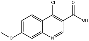 4-氯-7-甲氧基喹啉-3-羧酸 结构式
