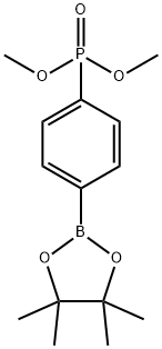 (4-(4,4,5,5-四甲基-1,3,2-二氧杂硼杂环戊烷-2-基)苯基)膦酸二甲酯 结构式