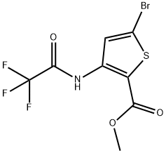 5-溴-3-(2,2,2-2,2,2-三氟乙酰氨基)噻吩-2-甲酸甲酯 结构式