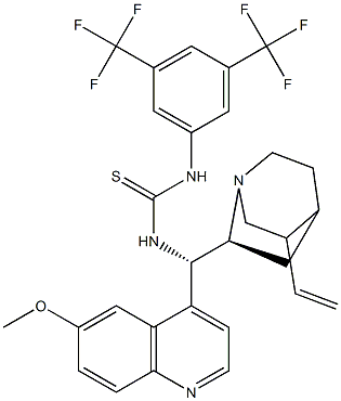 N-[3,5-双(三氟甲基)苯基]-N'-[(8A,9S)-6'-甲氧基-9-金鸡宁]硫脲 结构式