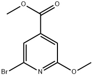 2-溴-6-甲氧基-4-吡啶羧酸甲酯 结构式