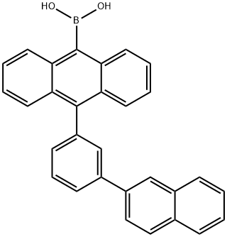 10-[3-(2-萘基)苯基]-9-蒽硼酸 结构式
