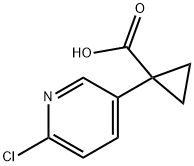 1-(6-氯吡啶-3-基)环丙基甲酸 结构式