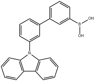 {3'-(9H-咔唑-9-基)[1.1′-联苯]-3-基}硼酸 结构式