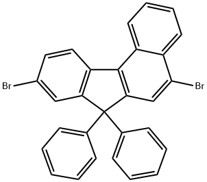 5,9-二溴-7,7-二苯基-7H-苯并[C]芴 结构式