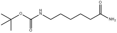 (6-氨基-6-氧代己基)氨基甲酸叔丁酯 结构式