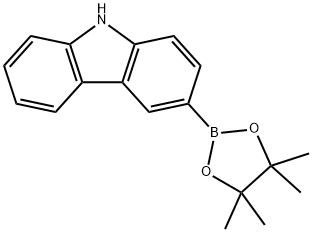 3 - (4,4,5,5 - 四甲基-1,3,2 - 二氧杂环戊硼烷-2 - 基) - 咔唑 结构式