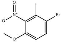 1-溴-4-甲氧基-2-甲基-3-硝基苯 结构式