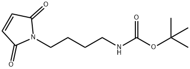 (4-(2,5-二氧代-2,5-二氢-1H-吡咯-1-基)丁基)氨基甲酸叔丁酯 结构式