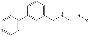 N-甲基-1-(3-(吡啶-4-基)苯基)甲胺盐酸盐 结构式