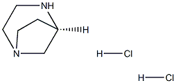 (R)-1,4-Diazabicyclo[3.2.1]octane dihydrochloride 结构式