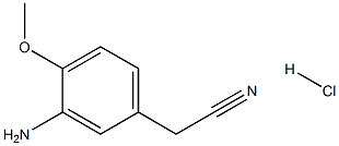 (3-AMino-4-Methoxy-phenyl)-acetonitrile hydrochloride 结构式