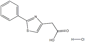 2-苯基-4-噻唑乙酸盐酸盐 结构式