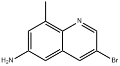 3-溴-6-氨基-8-甲基喹啉 结构式