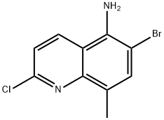 6-溴-2-氯-8-甲基喹啉-5-胺 结构式