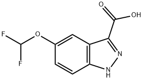 5-(二氟甲氧基)-1H-吲唑-3-羧酸 结构式