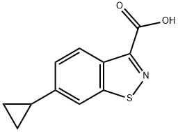 6-环丙基苯并[D]异噻唑-3-羧酸 结构式