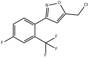 5-CHLOROMETHYL-3-(4-FLUORO-2-TRIFLUOROMETHYL-PHENYL)-ISOXAZOLE 结构式