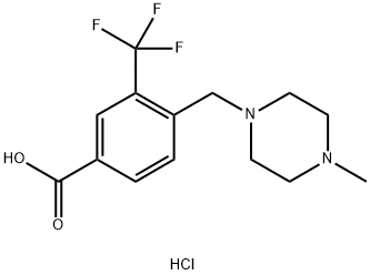 4-((4-甲基哌嗪-1-基)甲基)-3-(三氟甲基)苯甲酸 结构式