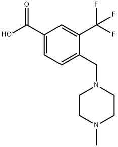 4-[(4-甲基哌嗪)甲基]-3-(三氟甲基)苯甲酸 结构式
