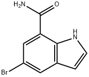 5-溴-1H-吲哚-7-甲酰胺 结构式