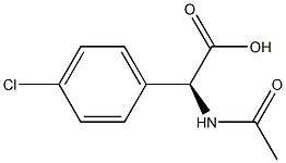 (S)-2-乙酰氨基-2-(4-氯苯基)乙酸 结构式