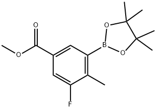 2-甲基-3-氟-5-(甲氧羰基)苯硼酸频哪醇酯 结构式