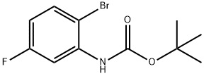 (2-溴-5-氟苯基)氨基甲酸叔丁酯 结构式