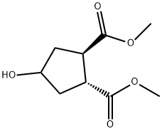 4-羟基-1R,2R-环戊烷二甲酸二甲酯 结构式