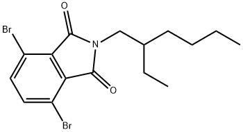 4,7-二溴-2-(2-乙基己基)异吲哚啉-1,3-二酮 结构式