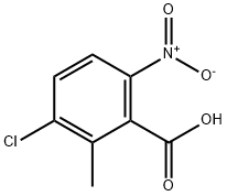 3-氯-2-甲基-6-硝基苯甲酸 结构式