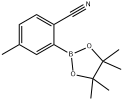 4-METHYL-2-(4,4,5,5-TETRAMETHYL-1,3,2-DIOXABOROLAN-2-YL)BENZONITRILE 结构式